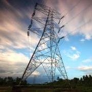 Power lines against the sky